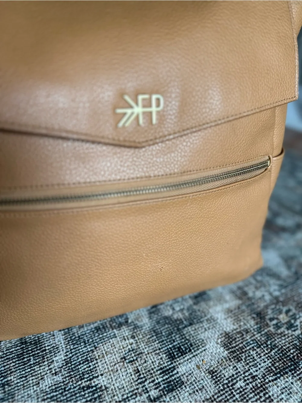 Freshly Picked Classic Diaper Backpack | Camel Vegan Leather